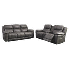 Contemporary Power Reclining Sofa with Adjustable Headrest, Midnight