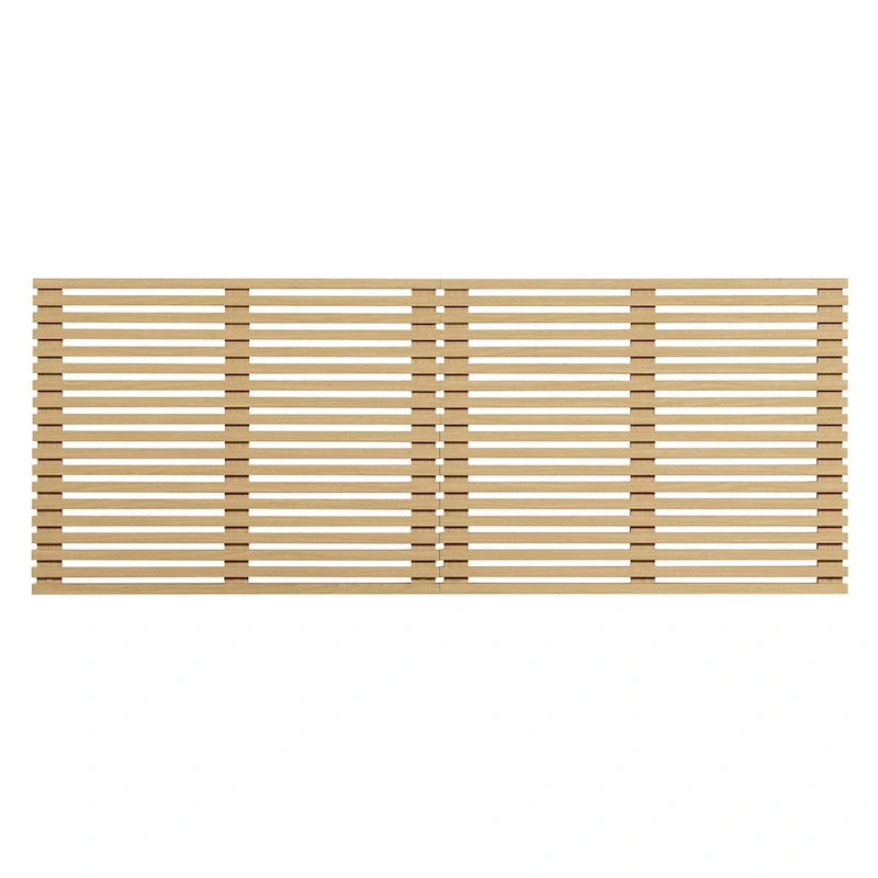Wall Mount King Headboard with Wood Grain Slatted Detail
