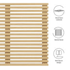 Wall Mount King Headboard with Wood Grain Slatted Detail