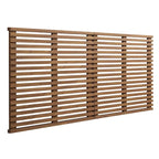 Wall Mount King Headboard with Wood Grain Slatted Detail