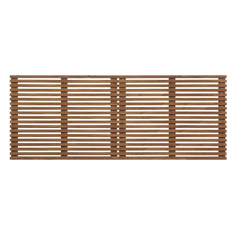 Wall Mount King Headboard with Wood Grain Slatted Detail