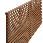 Wall Mount King Headboard with Wood Grain Slatted Detail