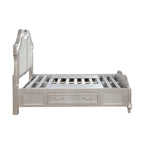 Silver Oak and Ivory 5-piece Storage Bed