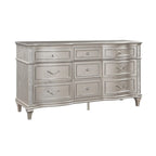 Silver Oak and Ivory 5-piece Storage Bed