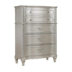 Silver Oak and Ivory 5-piece Storage Bed