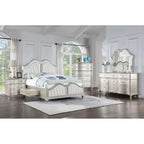 Silver Oak and Ivory 5-piece Storage Bed