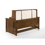Artisan Desk Bed with USB Ports and AC Outlet, Black Walnut