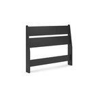 Black Panel Headboard with Dresser and Nightstand