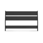 Black Panel Headboard with Dresser and Nightstand