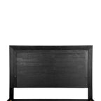 Modern Black Solid Wood Bed and 2 Nightstand Bedroom Package With LED Headboard