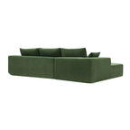 109-inch Green Modular L-shaped Minimalist Upholstered Sectional Sofa with Two Pieces - 109W x 68D x 28.5H