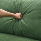 109-inch Green Modular L-shaped Minimalist Upholstered Sectional Sofa with Two Pieces - 109W x 68D x 28.5H