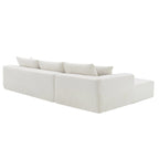 109-inch Green Modular L-shaped Minimalist Upholstered Sectional Sofa with Two Pieces - 109W x 68D x 28.5H