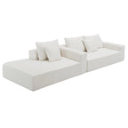 109-inch Green Modular L-shaped Minimalist Upholstered Sectional Sofa with Two Pieces - 109W x 68D x 28.5H