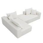 109-inch Green Modular L-shaped Minimalist Upholstered Sectional Sofa with Two Pieces - 109W x 68D x 28.5H
