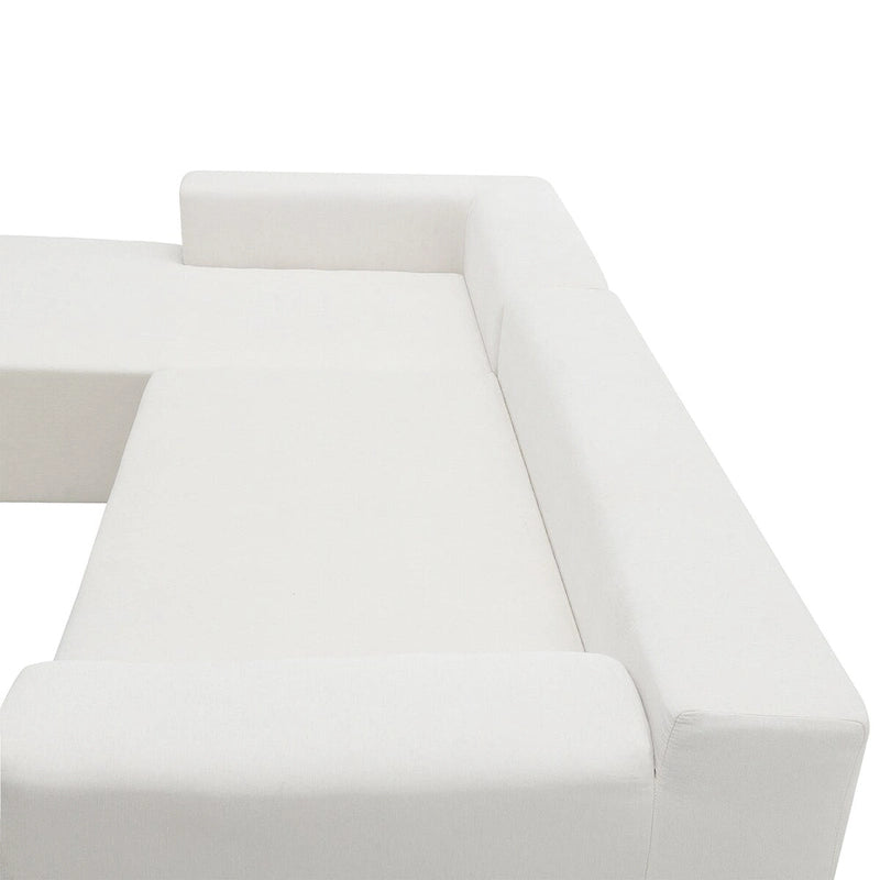 109-inch Green Modular L-shaped Minimalist Upholstered Sectional Sofa with Two Pieces - 109W x 68D x 28.5H