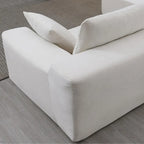 109-inch Green Modular L-shaped Minimalist Upholstered Sectional Sofa with Two Pieces - 109W x 68D x 28.5H