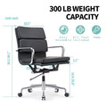 Office Chair PU Leather Adjustable ErgoChair with Thickened Cushion