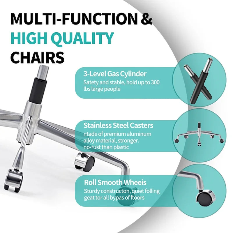 Office Chair PU Leather Adjustable ErgoChair with Thickened Cushion