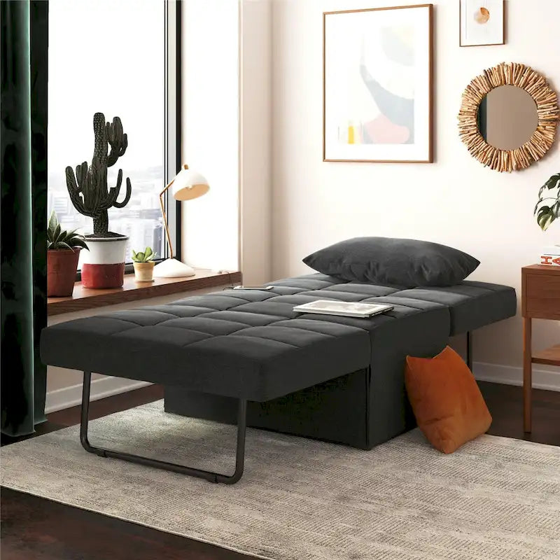 Convertible Lounger Ottoman Sofa Chair with 4-in-1 Design
