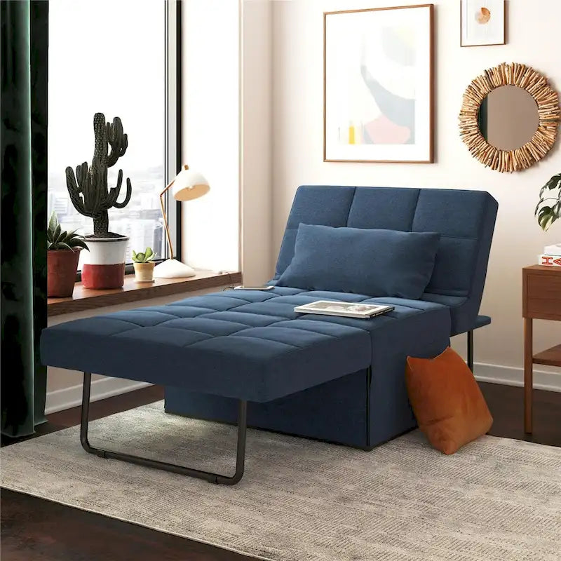 Convertible Lounger Ottoman Sofa Chair with 4-in-1 Design