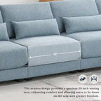 Oversized Deep Seat Sectional Sofa with Reversible Chaise,Convertible L-shaped Couch,Blue
