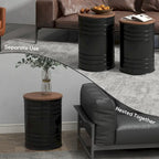 Nesting Storage Ottomans (2-Pack) with Lids, Hidden Space