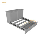 Full Size Murphy Bed Wall Bed with Drawer and Sockets & USB Ports