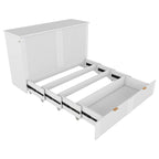 Full Size Murphy Bed Wall Bed with Drawer and Sockets & USB Ports