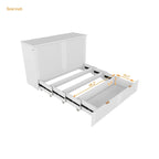 Full Size Murphy Bed Wall Bed with Drawer and Sockets & USB Ports
