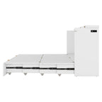 Full Size Murphy Bed Wall Bed with Drawer and Sockets & USB Ports