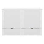 Full Size Murphy Bed Wall Bed with Drawer and Sockets & USB Ports