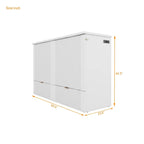 Full Size Murphy Bed Wall Bed with Drawer and Sockets & USB Ports