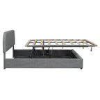 Elegant Upholstered Platform Bed with Curved Headboard