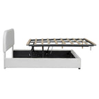 Elegant Upholstered Platform Bed with Curved Headboard